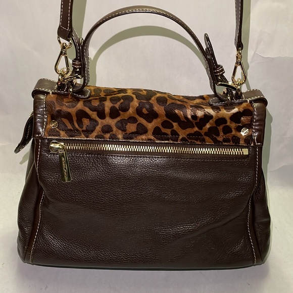 Vintage Michael Kors Handbag, Brown Leather with Dyed Calf Hair in Leopard, Med - Picture 2 of 16